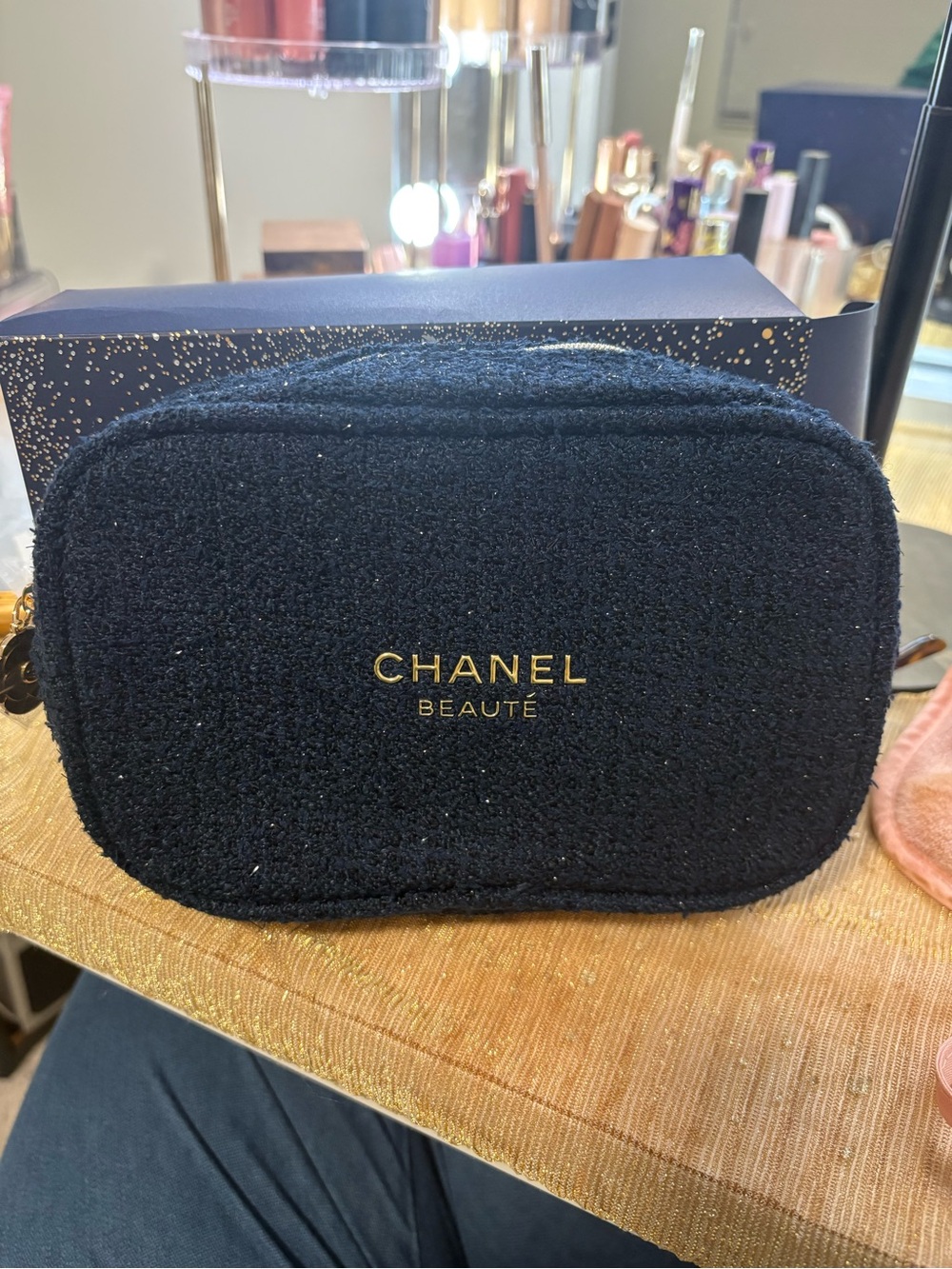 NWT Chanel Velvet Cosmetic Pouch